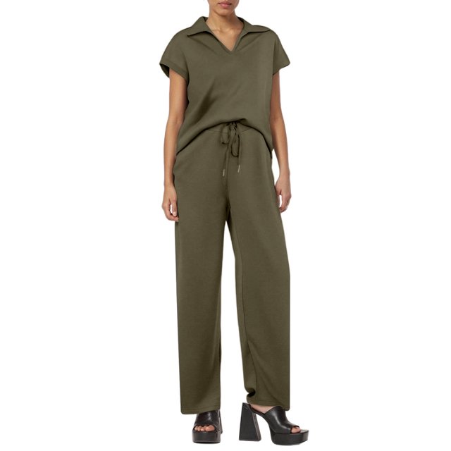 Elegant Women's Trousers Suit - Regular Fit, Spring Versatile Set, Machine Washable for Work & Weekend