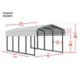 thumbnail image 5 of Arrow 10 x 20 x 7 ft Charcoal Carport, 5 of 19