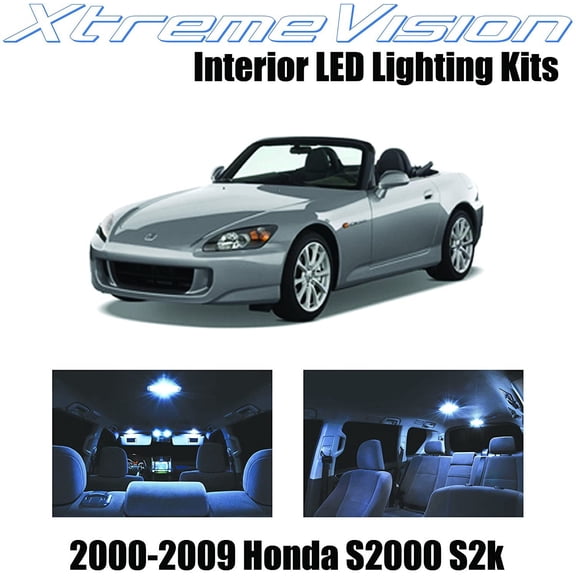 XtremeVision Interior LED for Honda S2000 S2K 2000-2009 4 Pieces Cool White Interior LED Kit   Installation Tool