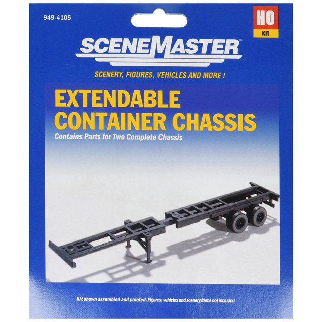 Walthers SceneMaster HO Modelo a escala de chasis de contenedor extensible 949-4105