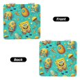 thumbnail image 2 of Pofeuu SpongeBob SquarePants for Portable Pocket Makeup Mirror PU Cover Compact Travel Mirror with Normal and Magnifying Double Sided Glass-Round Shape-Square, 2 of 9