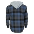 thumbnail image 4 of Gioberti Men's Removable Hoodie 100% Cotton Plaid Checkered Flannel Button Down Shirt, 4 of 5