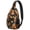 Halloween Pumpkins and-2, variant on Sling Backpack,Halloween Pumpkins Bats and Spider Webs Sling Bag with Water Bottle Holder,Waterproof Sling Bag for Men/Women with Headphone Jack for Hiking,Travel