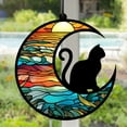 thumbnail image 1 of Atrapasueños para Gatos, Vidrio de Colores Vibrantes, Recuerdo significativo para Los Amantes de las Mascotas, Regalo Hecho A Mano, Decoración de Jardín y Hábitaciones, 1 of 7