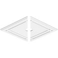 thumbnail image 2 of 28"W x 18 5/8"H x 2"ID x 9 3/4"C x 1"P Diamond Architectural Grade PVC Contemporary Ceiling Medallion, Two Piece, 2 of 11