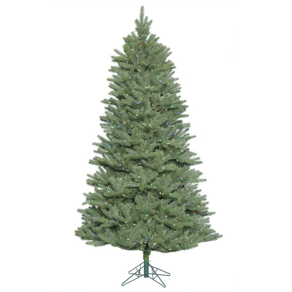 Vickerman 7.5' Colorado Spruce Slim Artificial Christmas Tree, Multi-Colored LED Lights