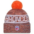 thumbnail image 3 of Men's New Era Orange Denver Broncos 2025 Sideline Cold Weather Cuffed Knit Hat with Pom, 3 of 3