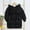 Black, variant on Turilly New Winter Solid Color Down Long Sleeved Hooded Jacket for Childern Long Sleeve Hooded Casual Outwear Jackets