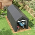 thumbnail image 4 of Portable Steel Shed Tent / Large Space for Various Items / Motorcycle, Firewood Shelter, 4 of 4