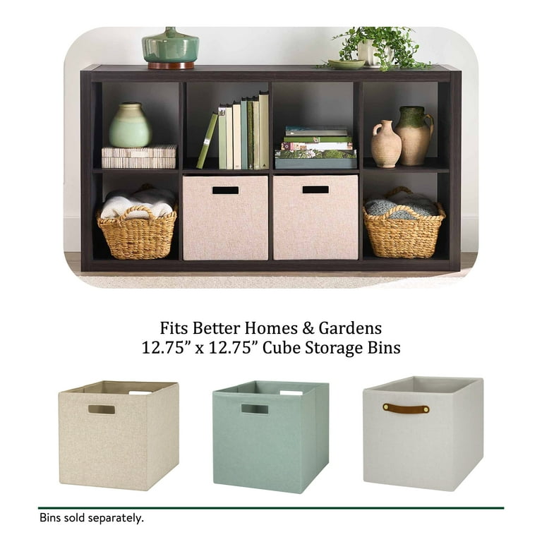 Better Homes & Gardens 8 Cube Storage Organizer, Tobacco Oak