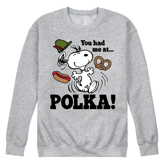 Peanuts - You Had Me At Polka - Men's Crew Neck Fleece Pullover