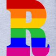 thumbnail image 2 of CafePress - Rainbow Letter R - Cute Infant Baby Football Bodysuit, 2 of 3