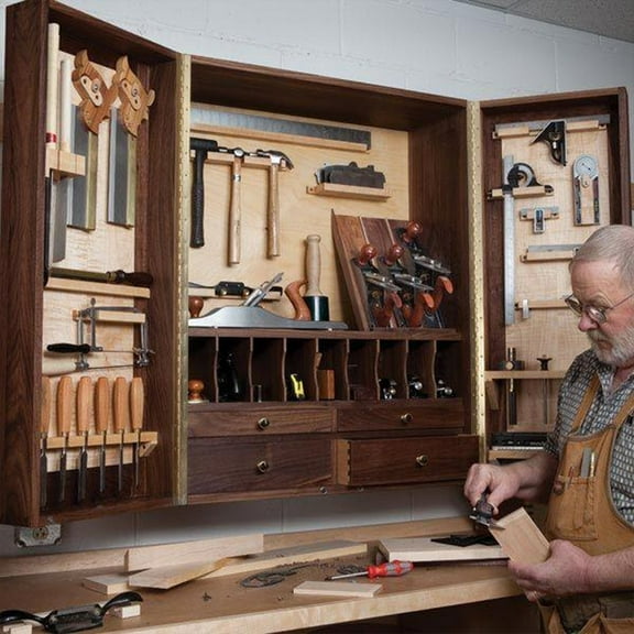 Woodcraft Project Paper Plan To Build Hand Tool Cabinet - Material Not Included