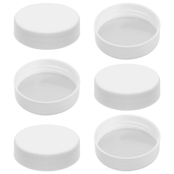 Trianu 6Pcs Water Jug Caps Replacement Water Bottle Caps Lid, Screw-On Cap for 3 & 5 Gallon Bottle Jugs, 53-400 Threaded Neck Finish (53mm, White)