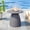 Gray, variant on Fsbecl Round Metal Indoor Patio End Table, Black
