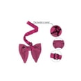 thumbnail image 3 of INSPIRE CHIC Unisex Velvet Pre-tied Bow Ties Formal Solid Bowties Neckwear Rose Red, 3 of 5