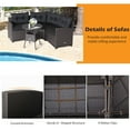 thumbnail image 3 of Gymax 4PCS Wicker Patio Sofa Set Rattan Outdoor Furniture Set w/ Black Cushions, 3 of 6