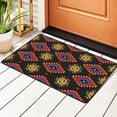 thumbnail image 1 of Vintage Aboriginal Tribe Style Red Rugs Doormat, Non-Slip Machine Washable Carpets Floor Door Mat , 36" x 24", 1 of 7