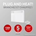 thumbnail image 3 of Stelpro White SHC Convector Heater - 1500W, 120 Volts - Plug-in, 3 of 8