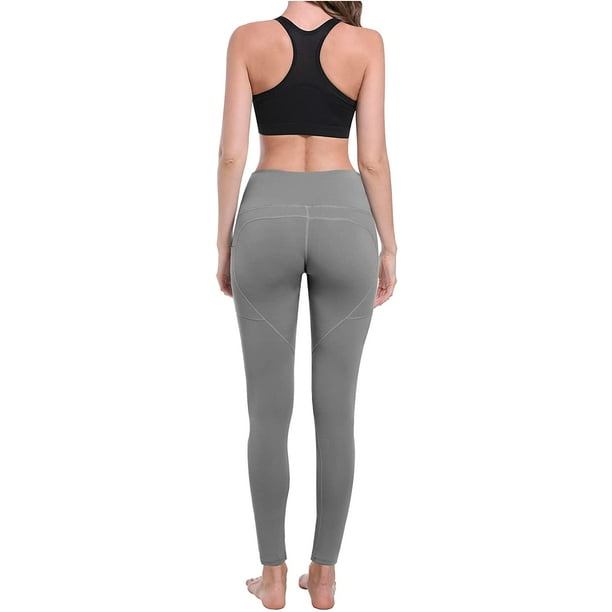 2-Pack Yoga Pants for Women Leggings with Side Pockets Workout Running  Tights 