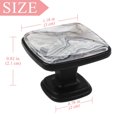 thumbnail image 4 of 4 Pcs Square Cabinet Handle Drawer Pulls Marble Texture Knobs with Screws Furniture Office Cabinet Knob Decoration, 4 of 7