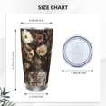 thumbnail image 4 of Daiia Vintage Floral Vase A Printed 20oz Insulated Coffee Cup with Straw Topper, Fully Spill Proof Travel Coffee Mug, Stainless Steel Tumbler for Work Home Outdoor Car-Straw Three-piece Set, 4 of 8
