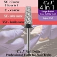 thumbnail image 2 of C & I Nail Drill Bit 4 in 1 Super Cut E-File, Multi-function plus Upgrade File-Teeth, Large Barrel & Cross Cut, for Manicure Drill Machine, Help Nail Tech to Remove Nail Works, 2 of 8