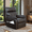 mid black, variant on INNOVAR Recliner Sofa for Adults, Power Swivel Reclining Chair, Oversized Electric Recliners Overstuffed Rocker Chair W/Storage Pockets, USB and Type-C Ports for Home Living Room,PU,Light Brown