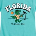 thumbnail image 3 of Instant Message - Florida, The Sunshine State - Toddler & Youth Girls Short Sleeve Graphic T-Shirt, 3 of 6