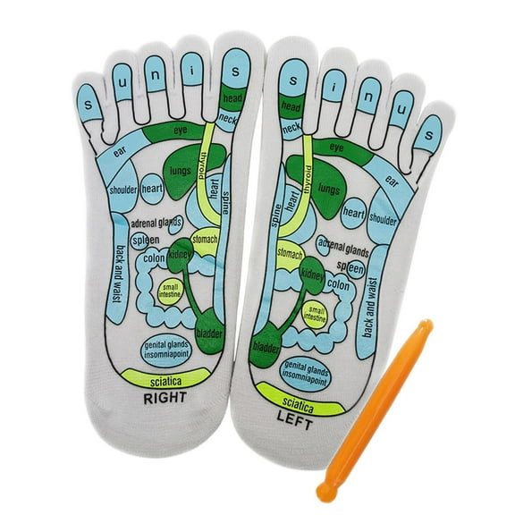 Segolike Acupressure Reflexology Socks, Foot Massage Socks Massage Toe Socks with Acupressure Foot Rod Reflexology Tool for Women Men
