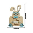 thumbnail image 2 of Easter Bunny Money Jar Unique Easter Gift Idea For Kids And S, Adorable Wood Coin Holder For Cash Or Gift Cards In Easter Baskets, Portable 4X6.5 Inch Bunny Money Holder For, 2 of 6