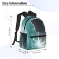 thumbnail image 4 of Lsque Surfing Shark Classic Casual Backpack - Large Capacity Water-Resistant Backpack for School, Work, Travel, and Outdoor Activities, 4 of 8