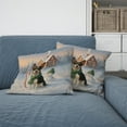 thumbnail image 2 of Hello Winter Vintage Rat Terrier Enjoys Snowy Day with Snowman Pillow Cushion Double Sided Ratty Dog Lover Throw Pillow - 12019, 2 of 4