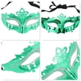 thumbnail image 3 of Unique Bargains 1 Pc Electroplated Half-face Party Mask Green Plastic, 3 of 5
