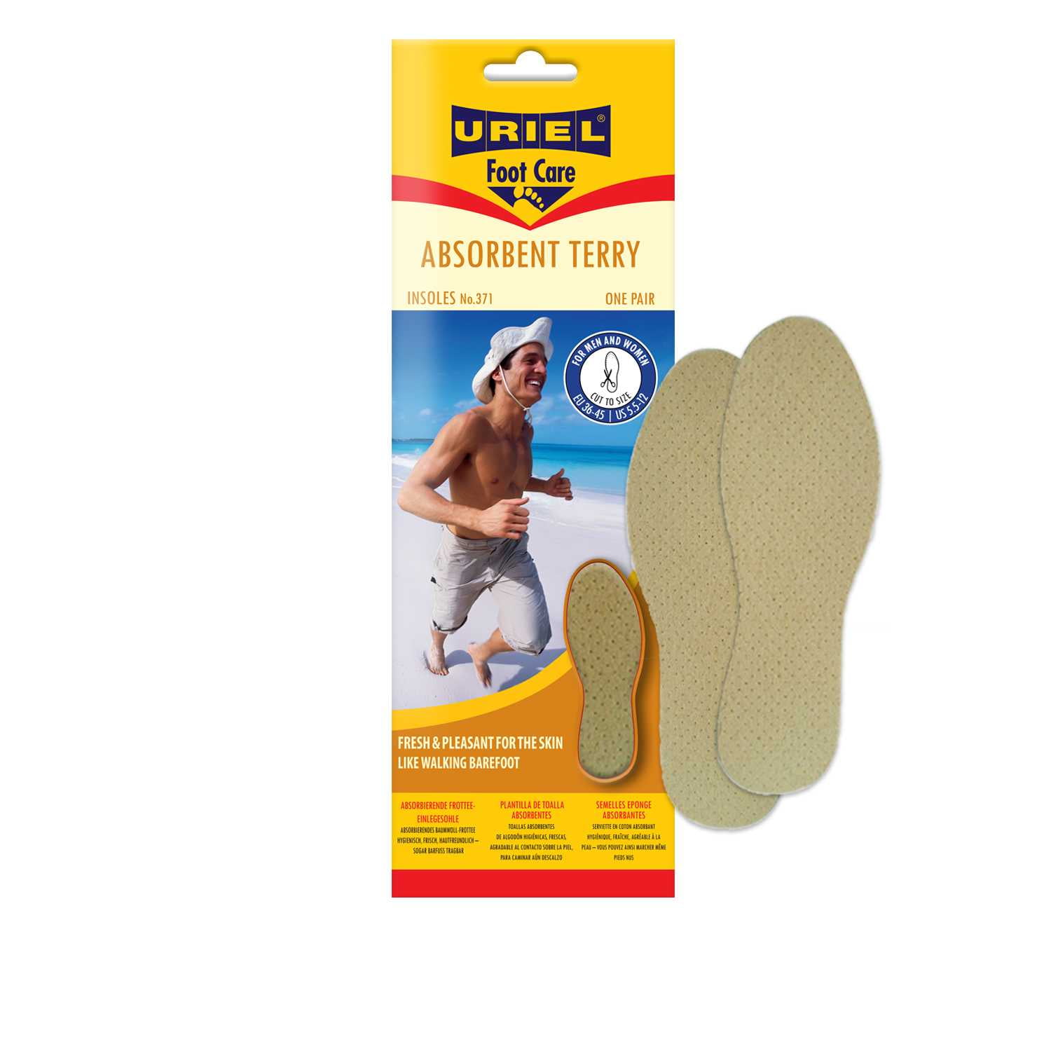Uriel Absorbent Terry Cloth Support Insoles