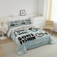 Lake Fishing Theme Bedding Comforter Sets Full Size, Lake House
