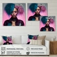 thumbnail image 4 of Designart Hip Hop Girl With Pink And Blue Hair IV Canvas Wall Art, 4 of 5