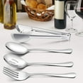 thumbnail image 5 of VeSteel 12-Piece Stainless Steel Serving Utensils, Include 3 Large Serving Spoons, 3 Slotted Serving Spoons, 3 Serving Forks, 3 Serving Tongs, 5 of 7