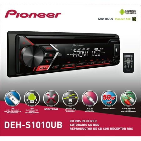 Pioneer DEH-S1010UB Single CD Receiver with MINTRAX & USB Control