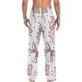 thumbnail image 2 of Bow Pink Ghost Pajama Pants, Men's Lounge Pants Light with Drawstring and Pockets, Christmas New Year Birthday Father's Day Gifts, Small, 2 of 7