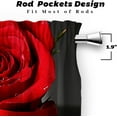 thumbnail image 5 of Red Wine Rose Kitchen Curtains and Valances Set 3 Pieces Red Rose Kitchen Curtains Floral Window Treatments for Cafe Living Room, 5 of 6