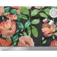thumbnail image 2 of Soimoi Rayon Fabric Flower & Leaves Watercolor Print Fabric by Yard 42 Inch Wide, 2 of 3