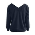 thumbnail image 2 of Vedolay Fall Sweater Womens 2023 Trendy Fall Fashion Sweaters Knit Ribbed Stripe Pullover Top,Black L, 2 of 4
