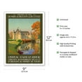 thumbnail image 2 of Château d'Azay-le-Rideau - Loire Valley France - Chemin de fer de Paris à Orléans - Vintage Travel Poster by Léon Constant-Duval c.1925 - Master Art Print (Unframed) 9in x 12in, 2 of 4