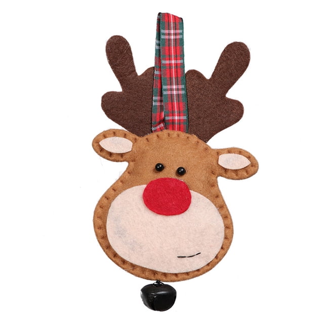 Cateissary Campana de Navidad Atmósferas Fiesta Festival Vacaciones Árbol de Navidad Colgante Tela no tejida Reutilizable Jardín Patio Kits de decoración para fiestas tipo 3