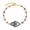 Multi Beads, variant on Stainless Steel Evil Eye Chain Bracelet Cubic Zirconia Hamsa Hand Fatima Blue Eye Bracelets Adjustabl (Y3981-white black)