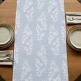 thumbnail image 5 of Table Runners 70 Inches Long Dress Scarves, Light Blue Botanical Farmhouse Coffee/Dining/Kitchen Table Decor, Holiday Table Runner, Pastoral Elegant Spring Floral 13x70 Inch, 5 of 9