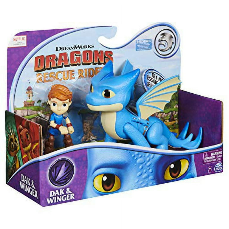 Dreamworks Dragons Rescue Riders, Winger and Dak, Dragon and