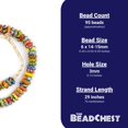 thumbnail image 4 of The Bead Chest Fused Rondelle Recycled Glass Beads 14mm Bright Medley, 24-Inch Strand, Handmade in Ghana for Jewelry Making & Crafts | Approximately 95 Beads, 4 of 4