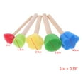 thumbnail image 3 of ESTONE 5Pcs Round Sponge Brush with Wood Handle Art Graffiti Painting Tool Toy Children, 3 of 10